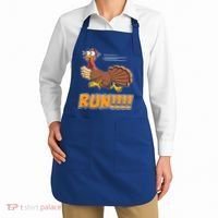 Funny Turkey Thanksgiving Family Funny Gift Trot Run! Apron thumb 2