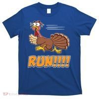 Funny Turkey Thanksgiving Family Funny Gift Trot Run! T-Shirt thumb 0