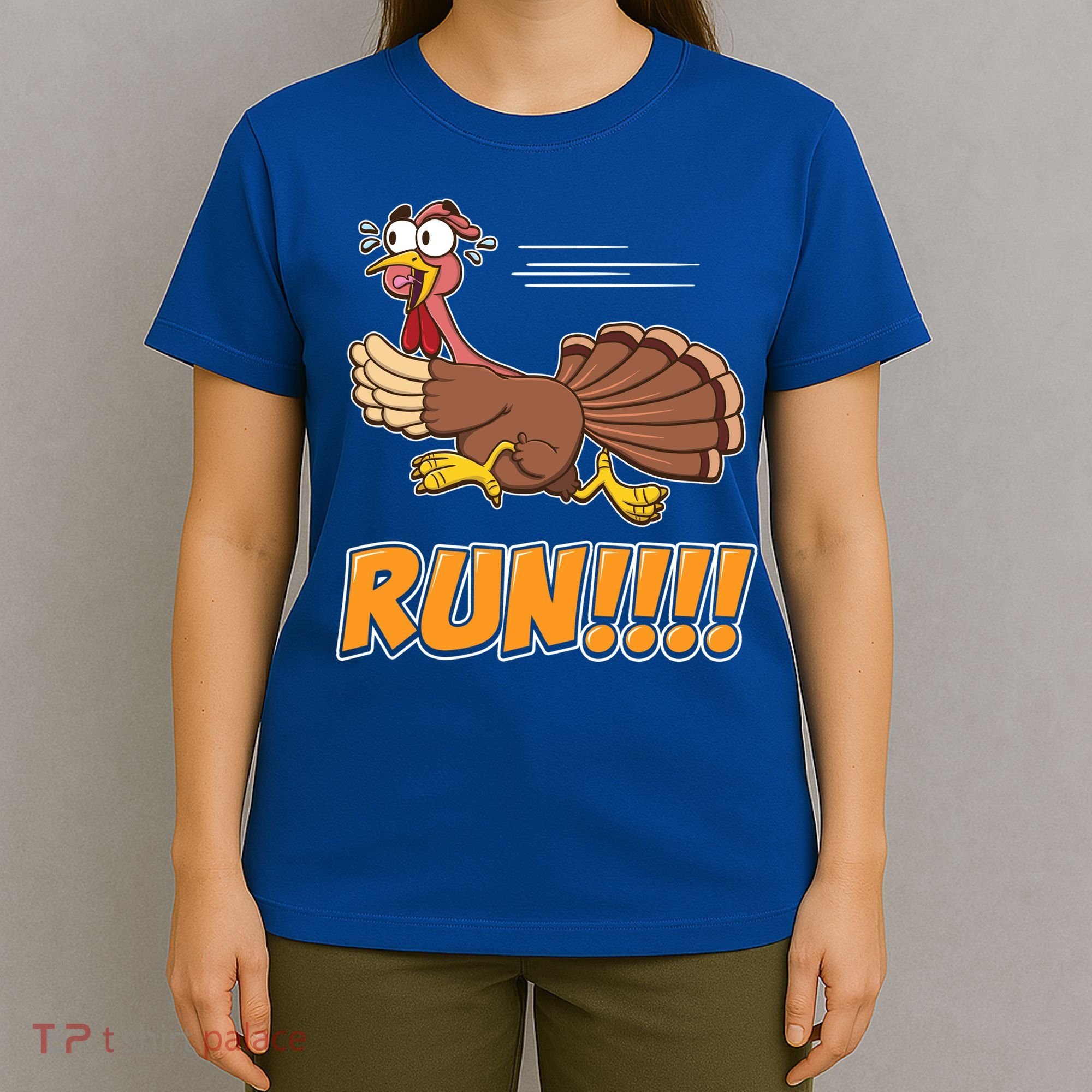 Funny Turkey Thanksgiving Family Funny Gift Trot Run! T-Shirt