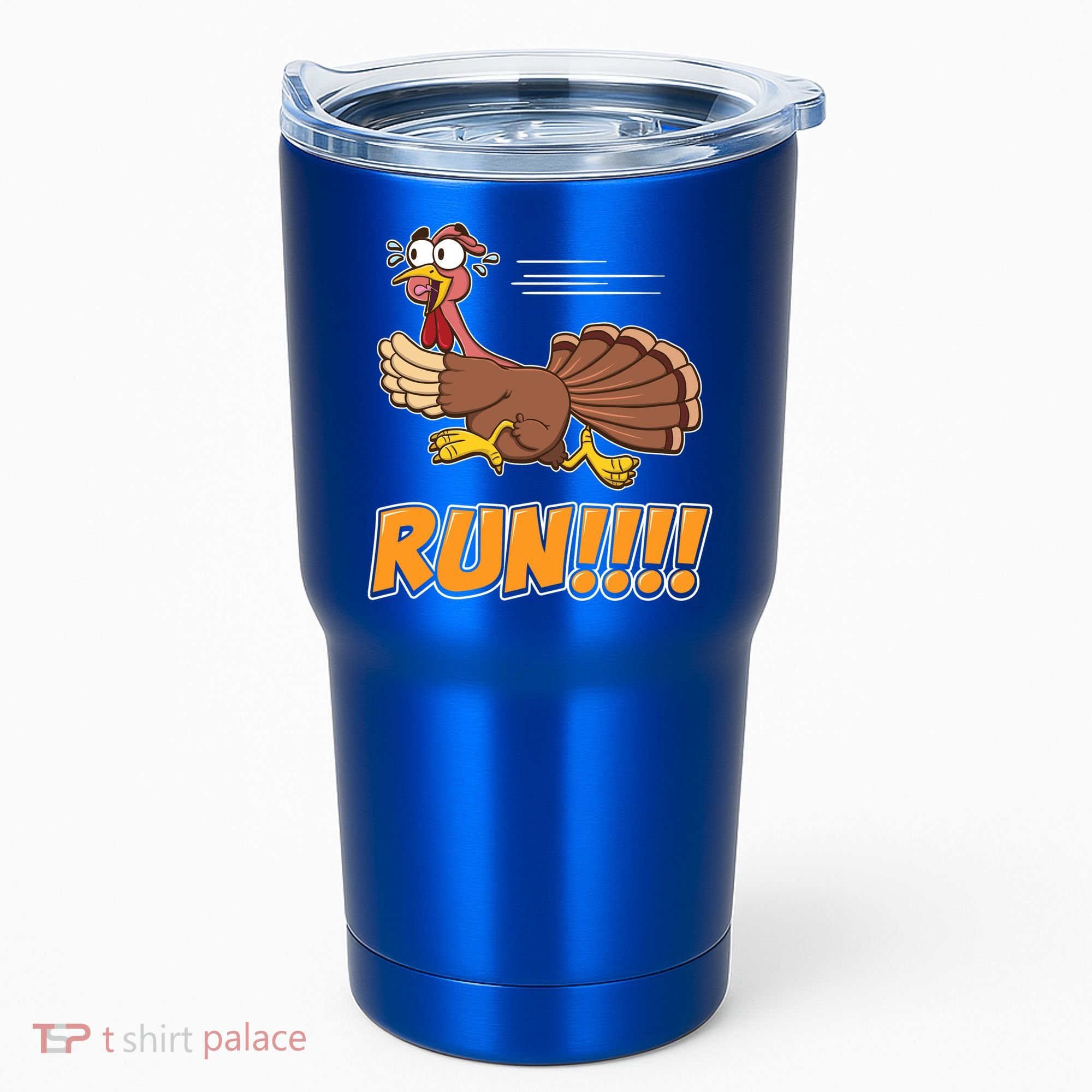Funny Turkey Thanksgiving Family Funny Gift Trot Run! Tumbler
