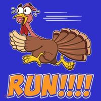 Funny Turkey Thanksgiving Family Funny Gift Trot Run! Mousepad thumb 1