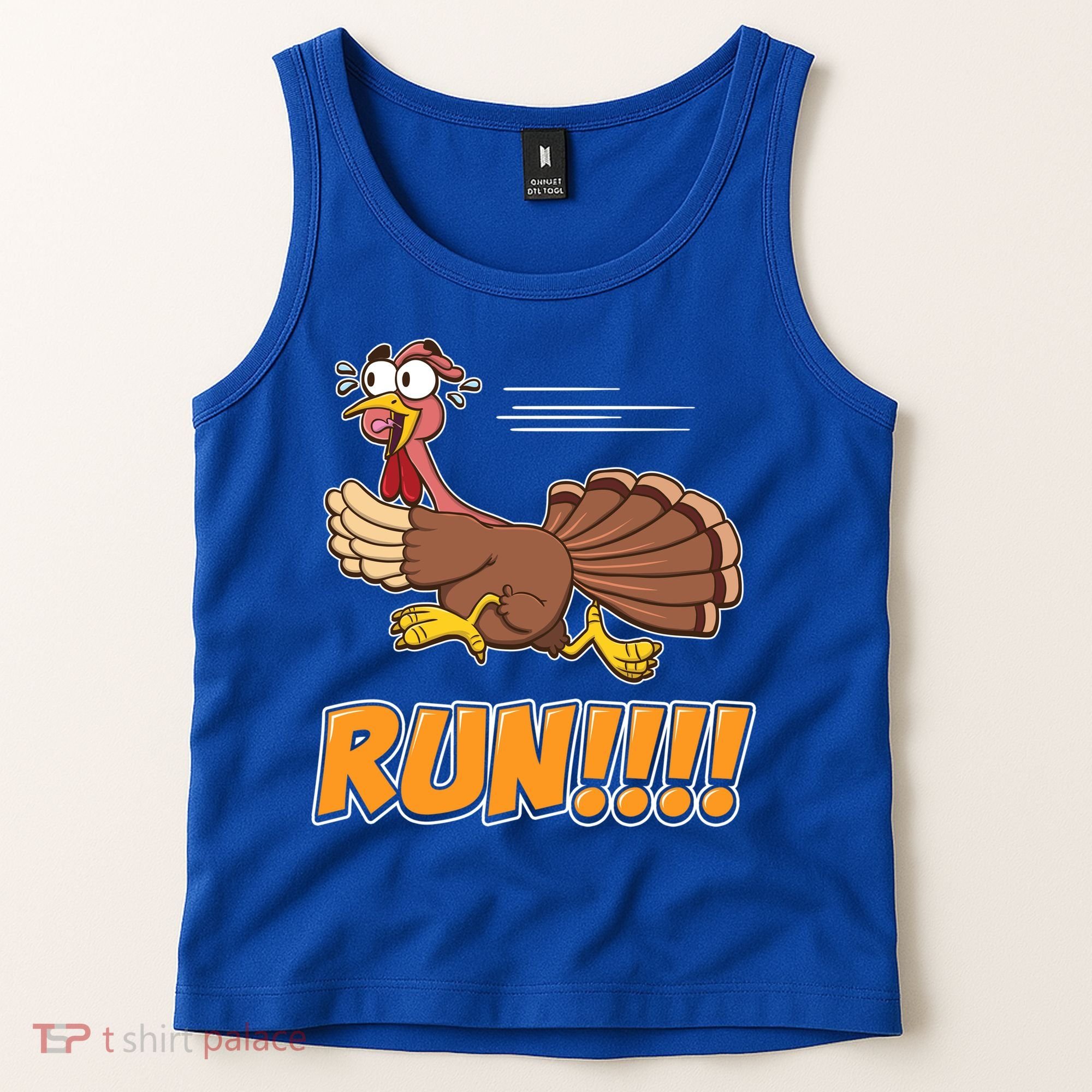 Funny Turkey Thanksgiving Family Funny Gift Trot Run! Tank Top
