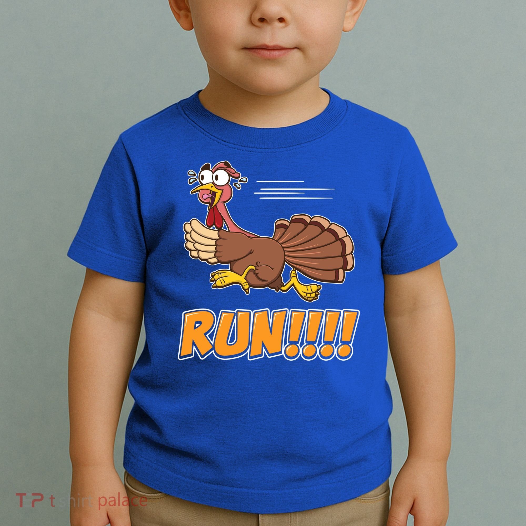 Funny Turkey Thanksgiving Family Funny Gift Trot Run! Toddler T-Shirt
