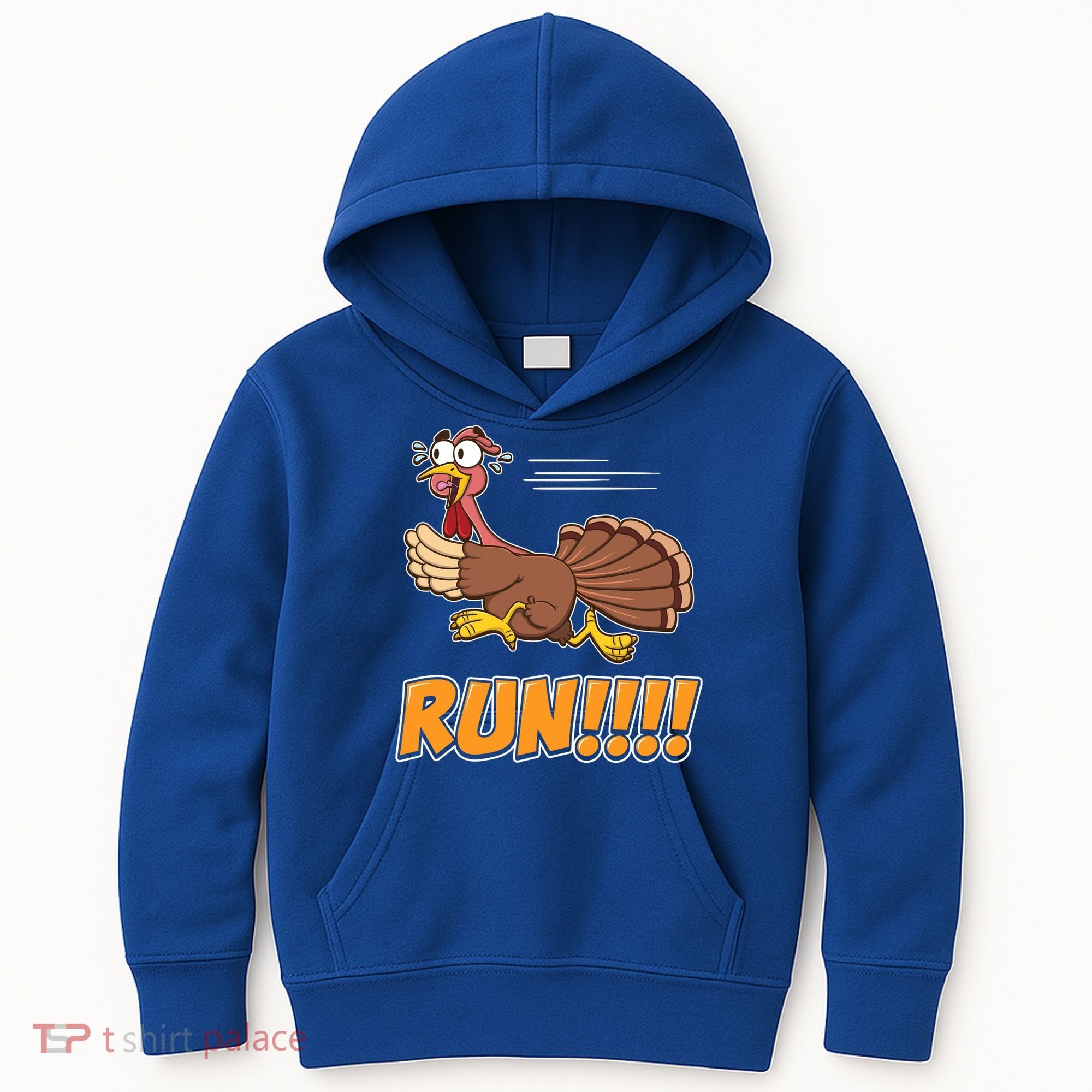 Funny Turkey Thanksgiving Family Funny Gift Trot Run! Kids Hoodie