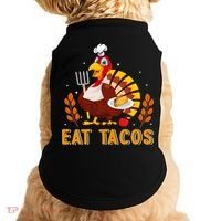 Funny Thanksgiving Turkey Eat Tacos Doggie Tank thumb 0