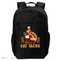Funny Thanksgiving Turkey Eat Tacos Backpack thumb 0