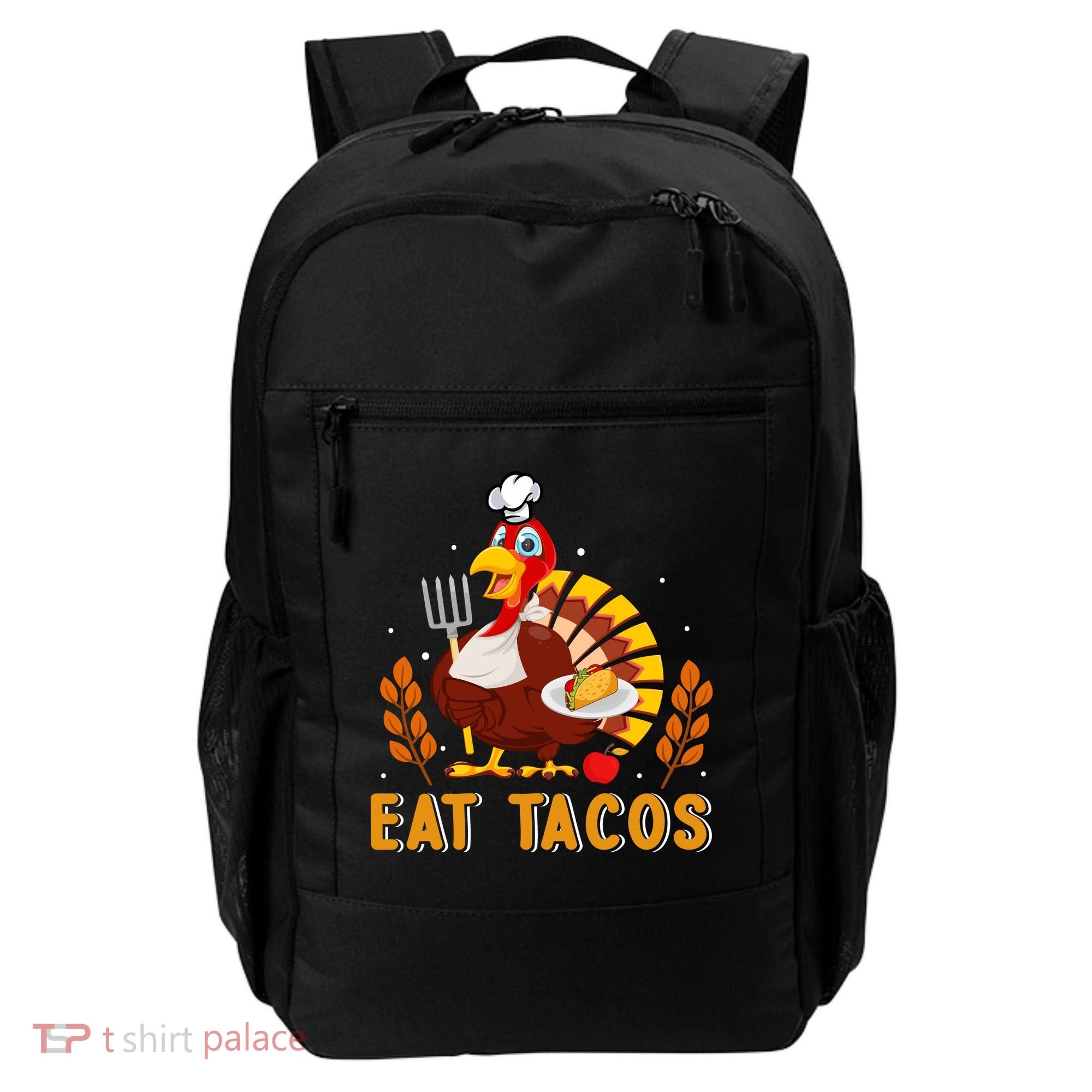 Funny Thanksgiving Turkey Eat Tacos Backpack