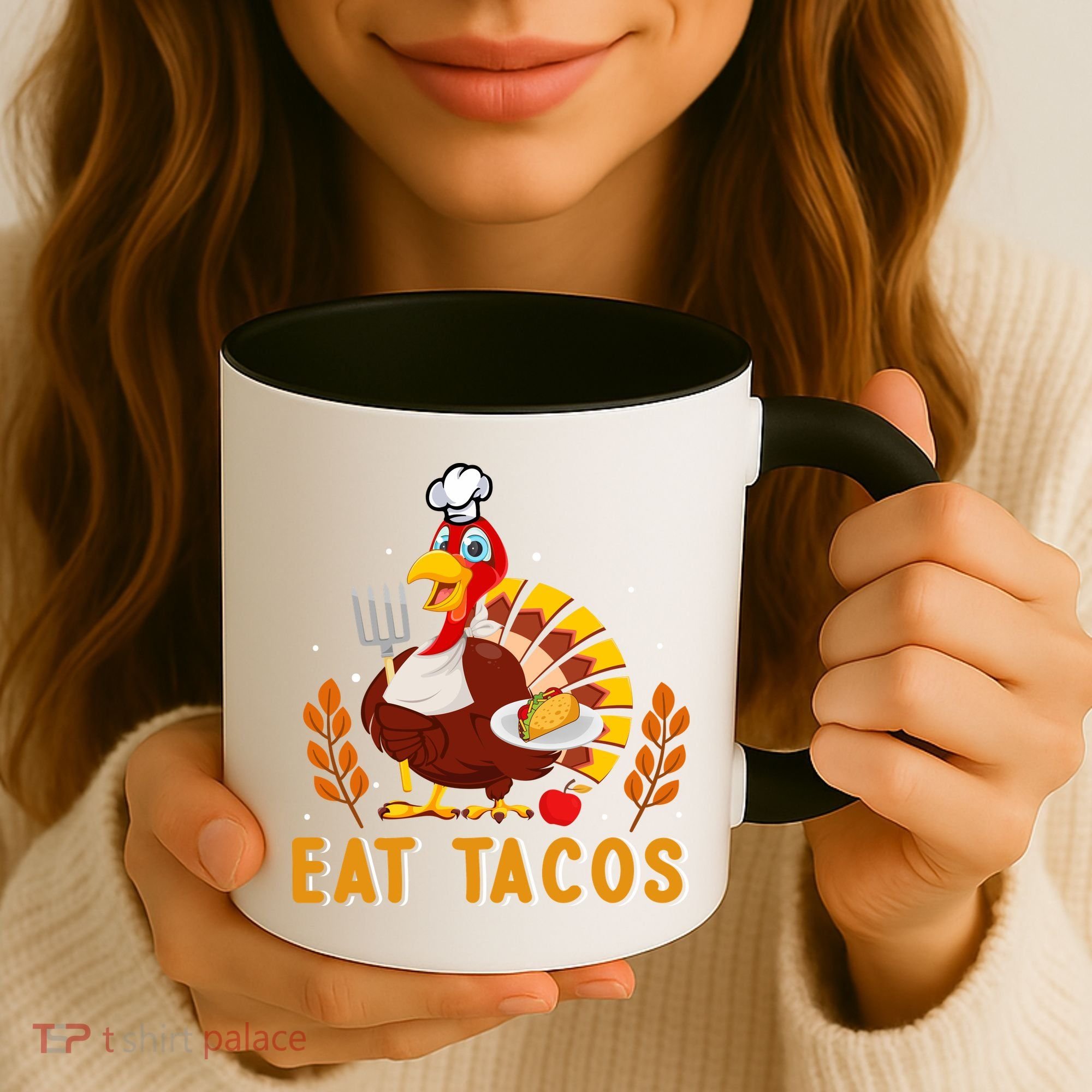 Funny Thanksgiving Turkey Eat Tacos Coffee Mug