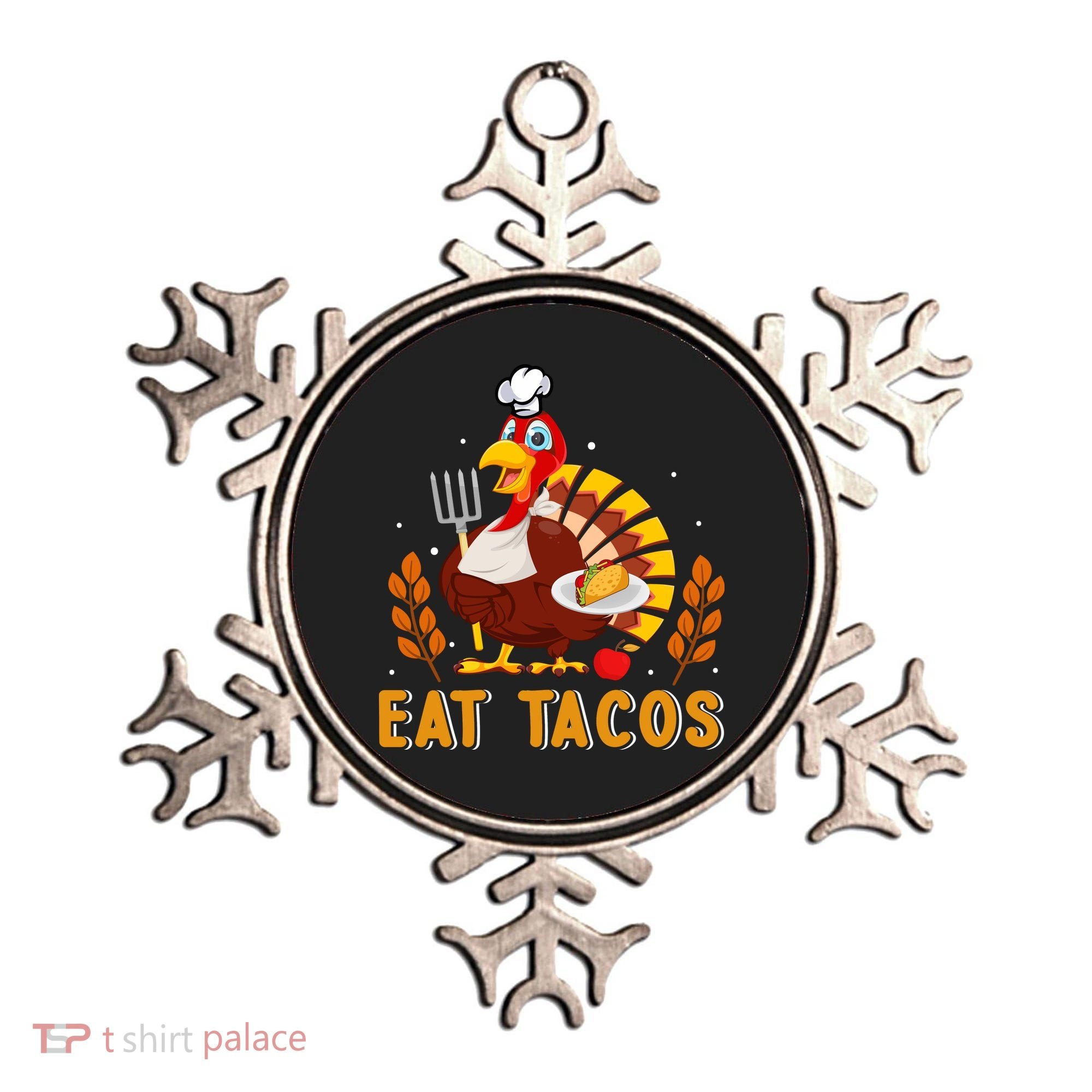 Funny Thanksgiving Turkey Eat Tacos Ornament