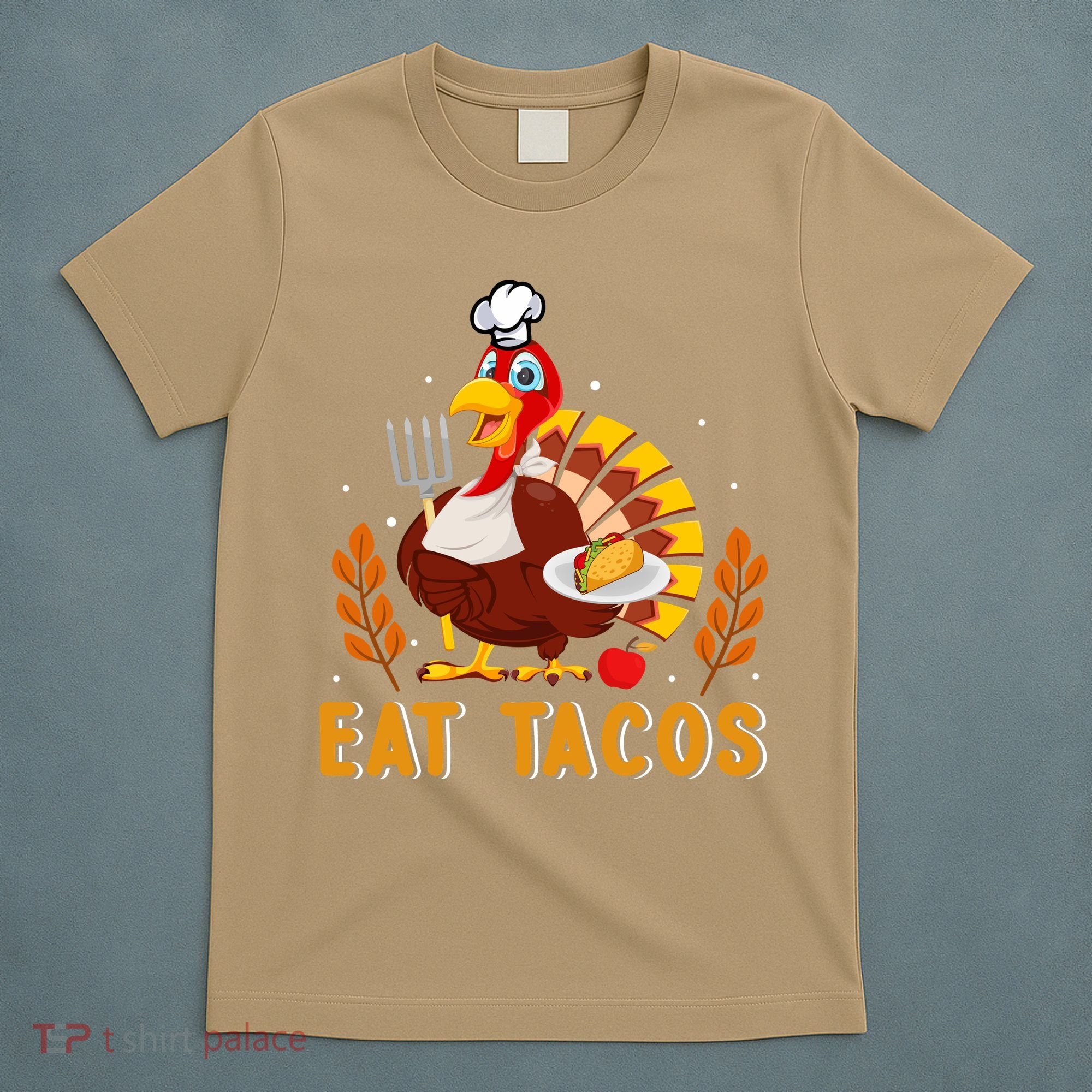 Funny Thanksgiving Turkey Eat Tacos T-Shirt