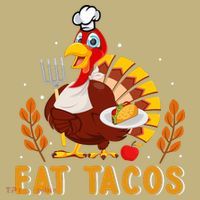 Funny Thanksgiving Turkey Eat Tacos Mousepad thumb 1