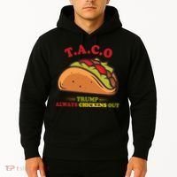 Funny Taco Trump Always Chickens Out Hoodie thumb 2