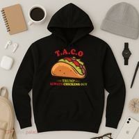 Funny Taco Trump Always Chickens Out Hoodie thumb 3