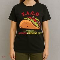 Funny Taco Trump Always Chickens Out T-Shirt thumb 4