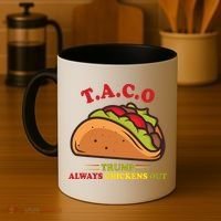 Funny Taco Trump Always Chickens Out Coffee Mug thumb 4