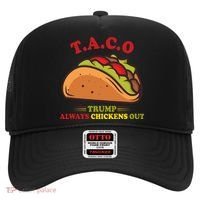 Funny Taco Trump Always Chickens Out Hat thumb 0
