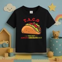 Funny Taco Trump Always Chickens Out Toddler T-Shirt thumb 3