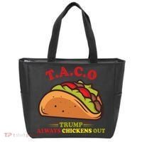 Funny Taco Trump Always Chickens Out Tote Bag thumb 0