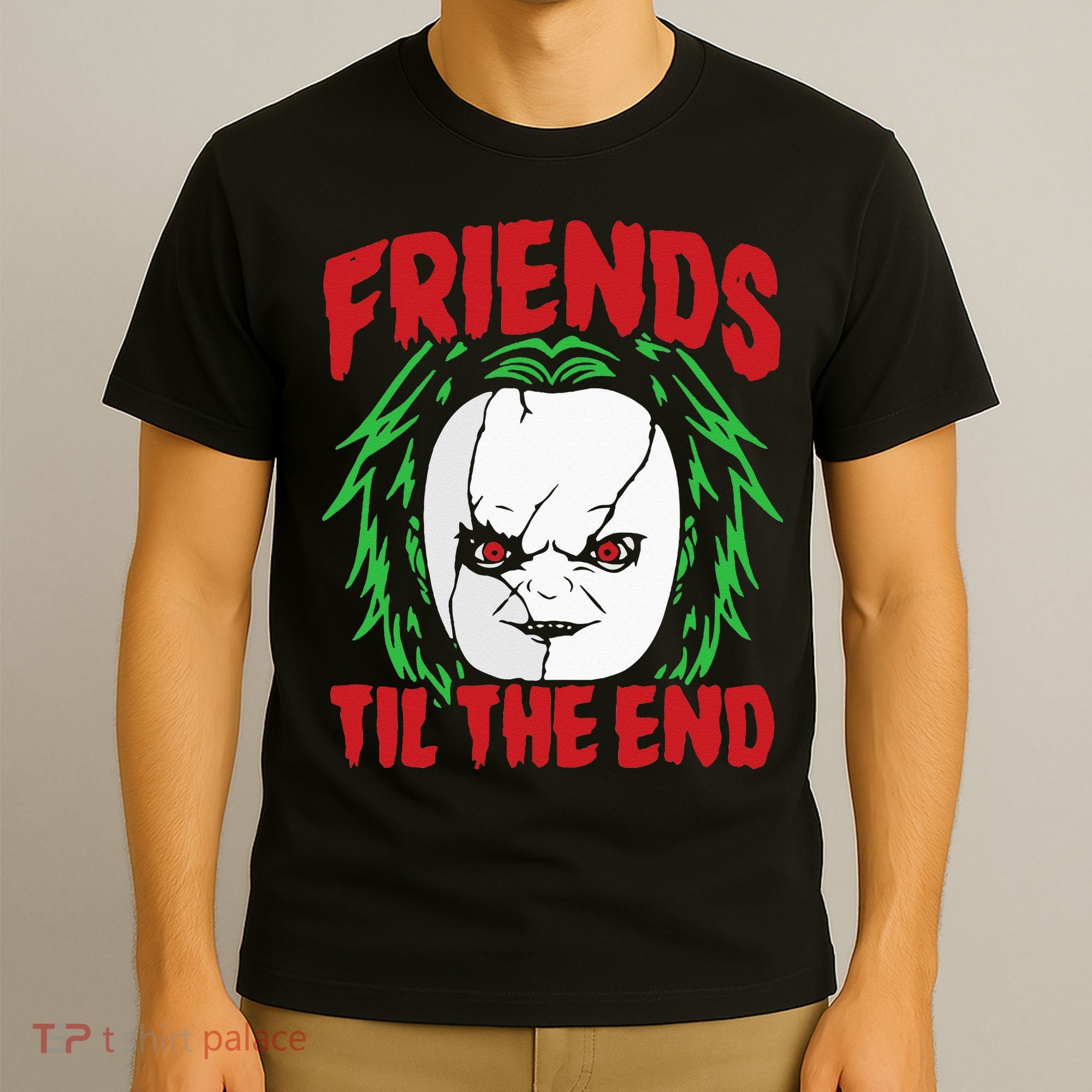 Friends Till The End Lazy Halloween Costume Horror Movie T-Shirt