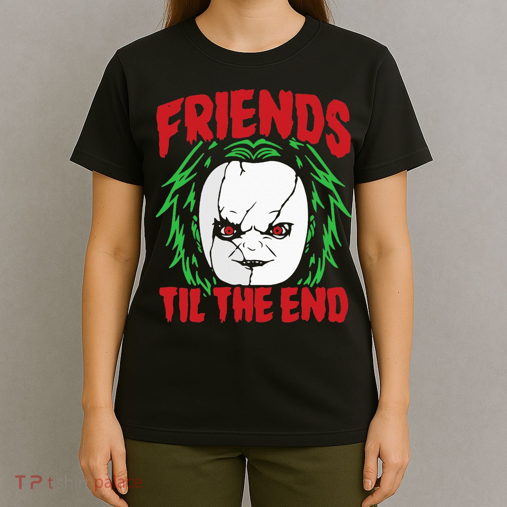 Friends Till The End Lazy Halloween Costume Horror Movie T-Shirt