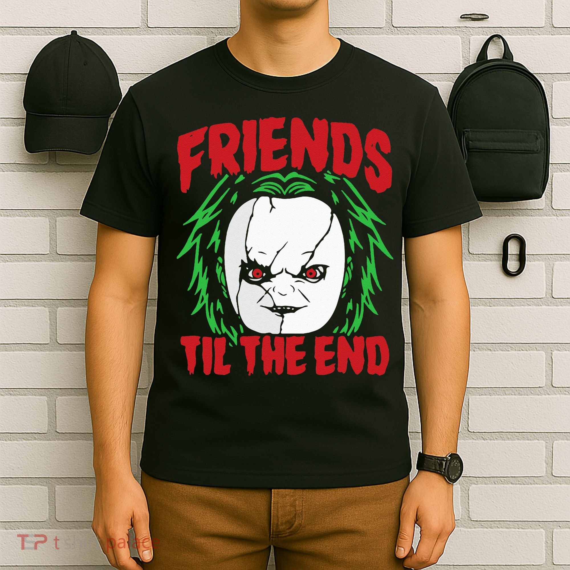Friends Till The End Lazy Halloween Costume Horror Movie T-Shirt