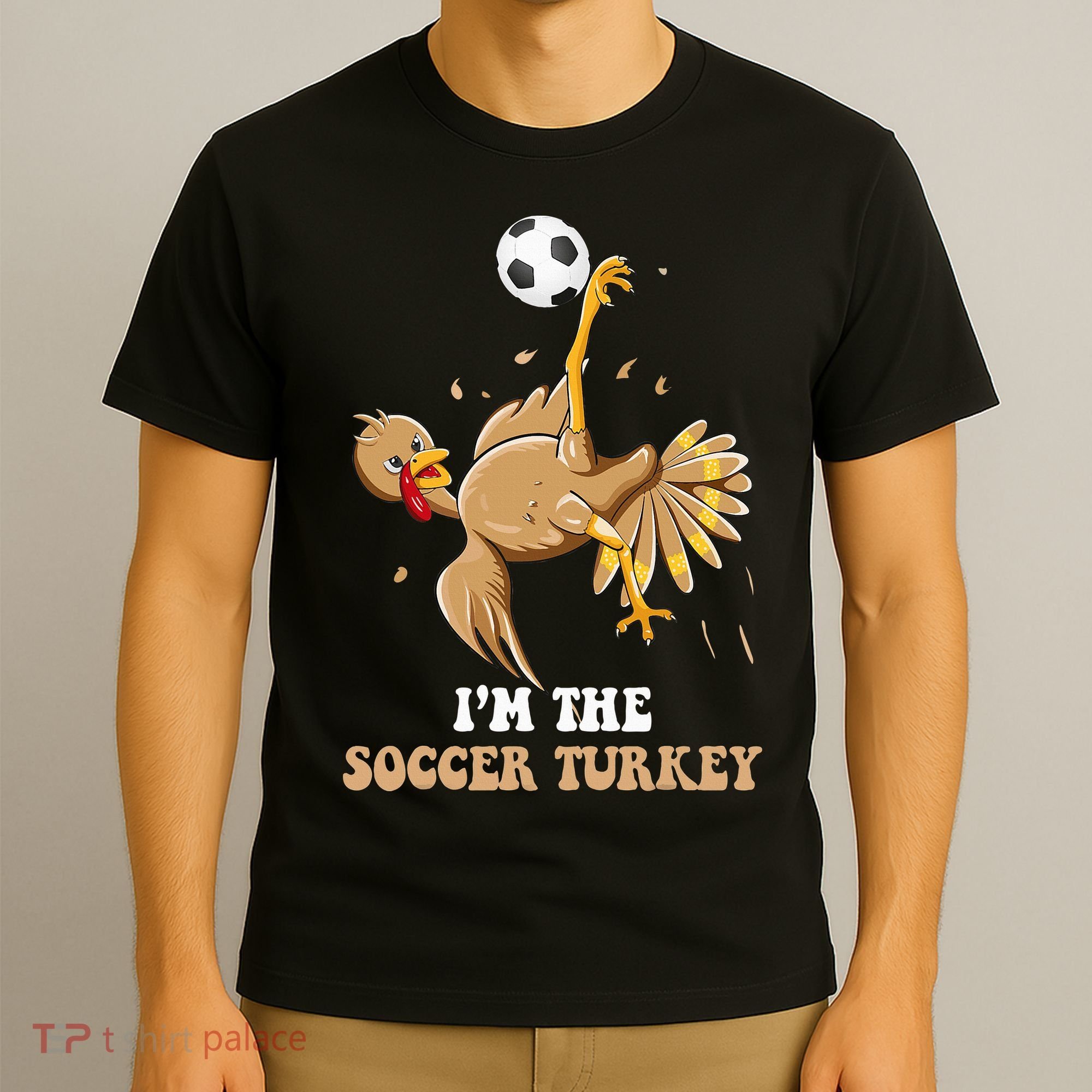 Funny Thanksgiving Turkey Soccer T-Shirt