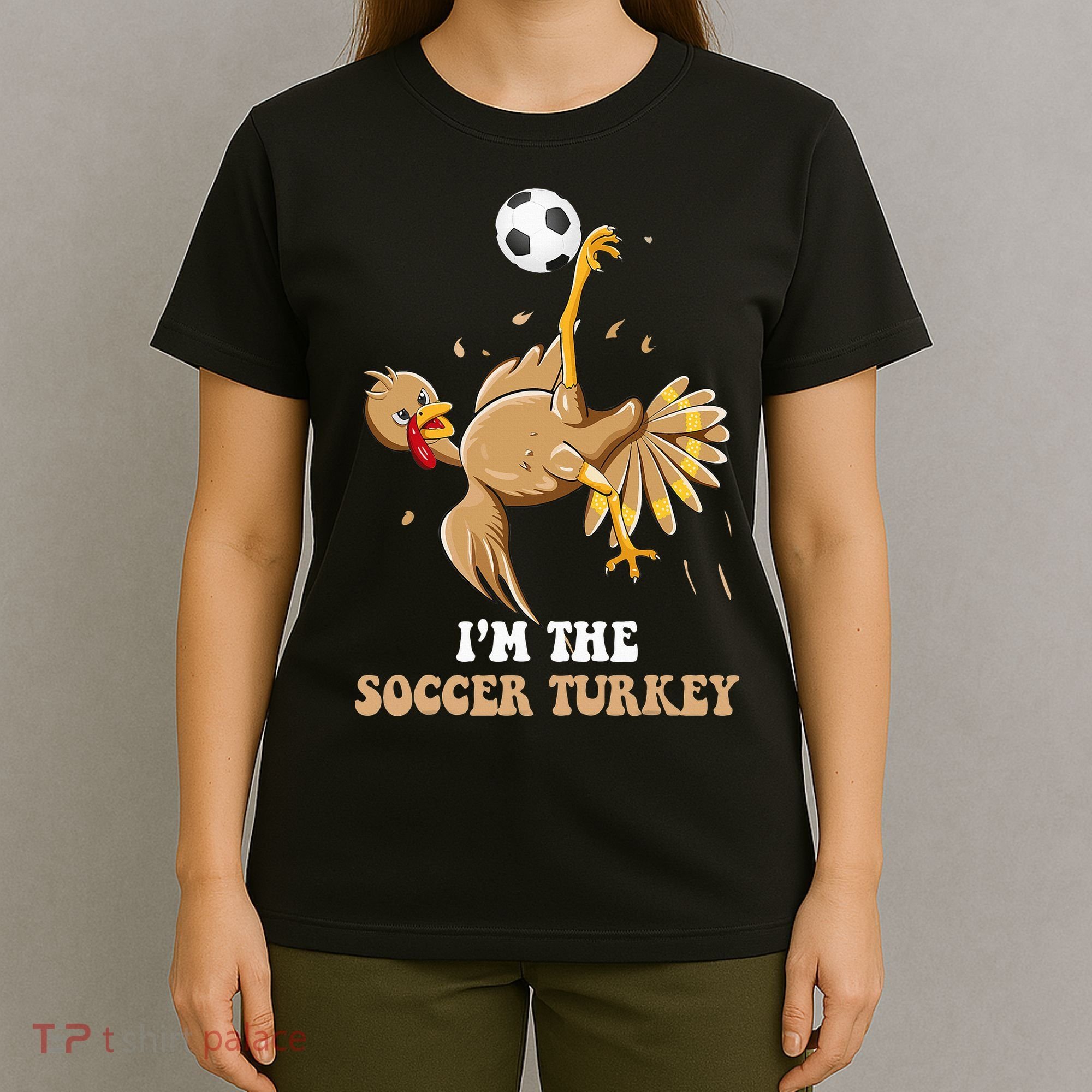 Funny Thanksgiving Turkey Soccer T-Shirt