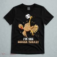 Funny Thanksgiving Turkey Soccer T-Shirt thumb 5