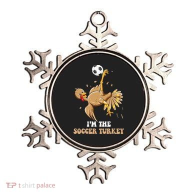 Funny Thanksgiving Turkey Soccer Ornament