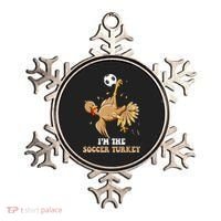 Funny Thanksgiving Turkey Soccer Ornament thumb 0