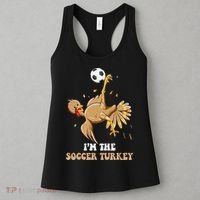 Funny Thanksgiving Turkey Soccer Women's Tank Top thumb 3