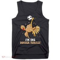 Funny Thanksgiving Turkey Soccer Tank Top thumb 0