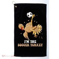 Funny Thanksgiving Turkey Soccer Golf Towel thumb 0
