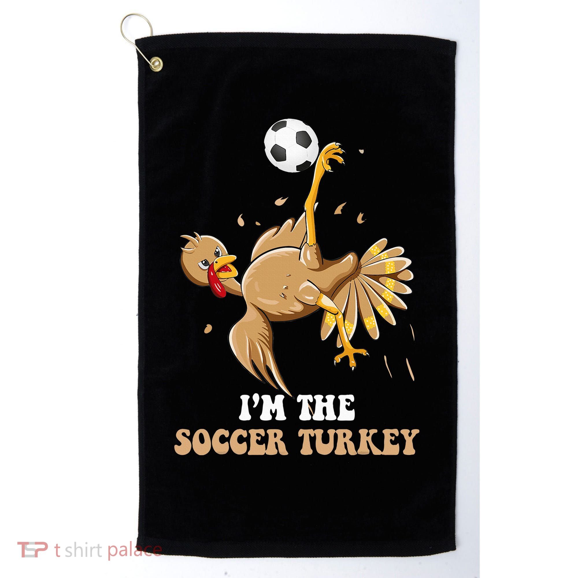 Funny Thanksgiving Turkey Soccer Golf Towel