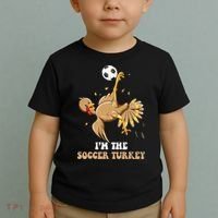 Funny Thanksgiving Turkey Soccer Toddler T-Shirt thumb 2