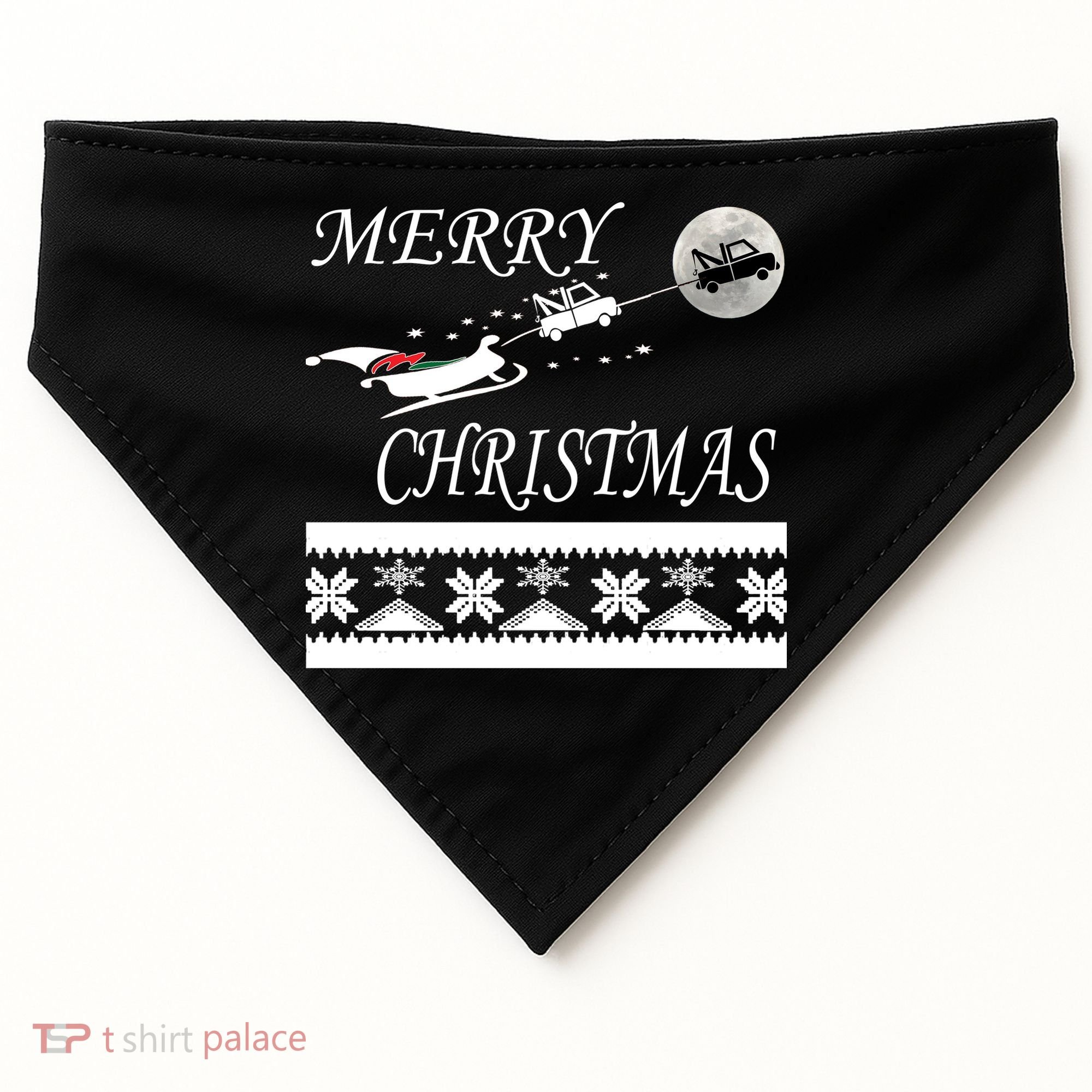 Funny Tow Truck Driver Christmas Gift Repo USA-Made Doggie Bandana