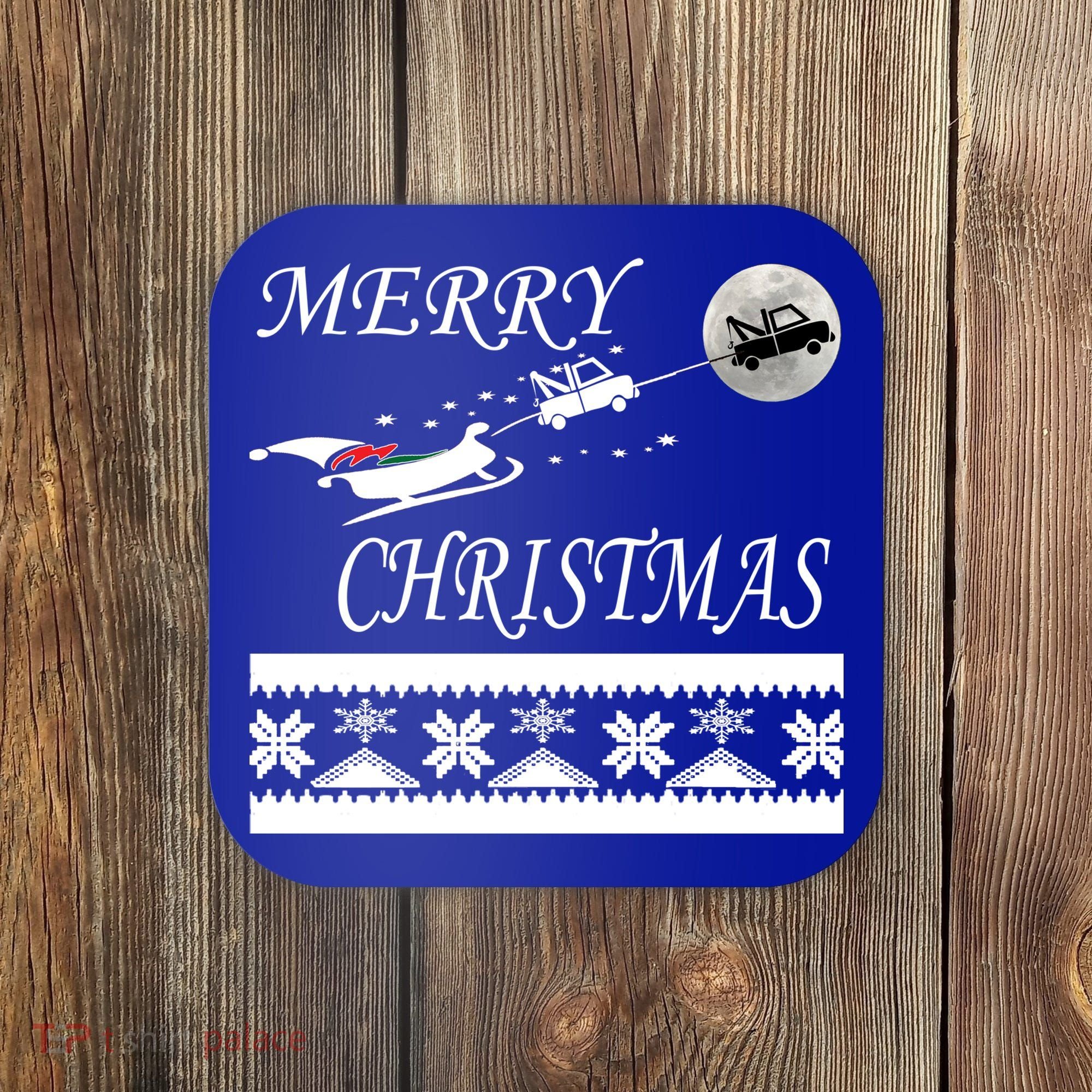 Funny Tow Truck Driver Christmas Gift Repo Coaster