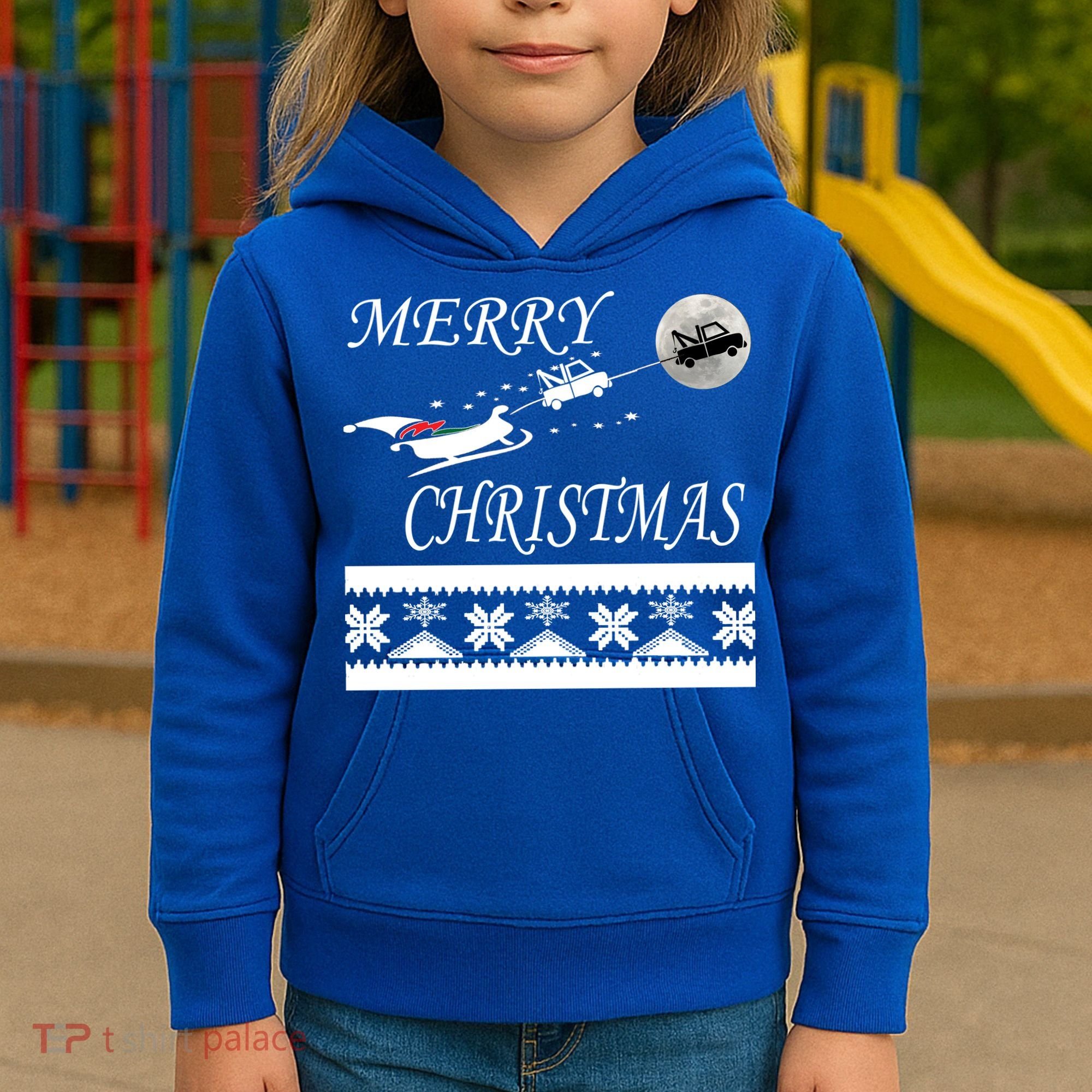 Funny Tow Truck Driver Christmas Gift Repo Kids Hoodie
