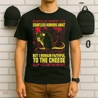 Faithful To The Cheese Japanese Horror Rat T-Shirt thumb 6