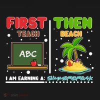 First Teach Then Beach I Am Earning A Summerbreak Women's Tank Top thumb 5