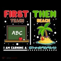 First Teach Then Beach I Am Earning A Summerbreak Tank Top thumb 6