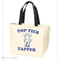 Funny Top Tier Yapper Funny Meme Cowboy Frog Yapping Quote Tote Bag thumb 3