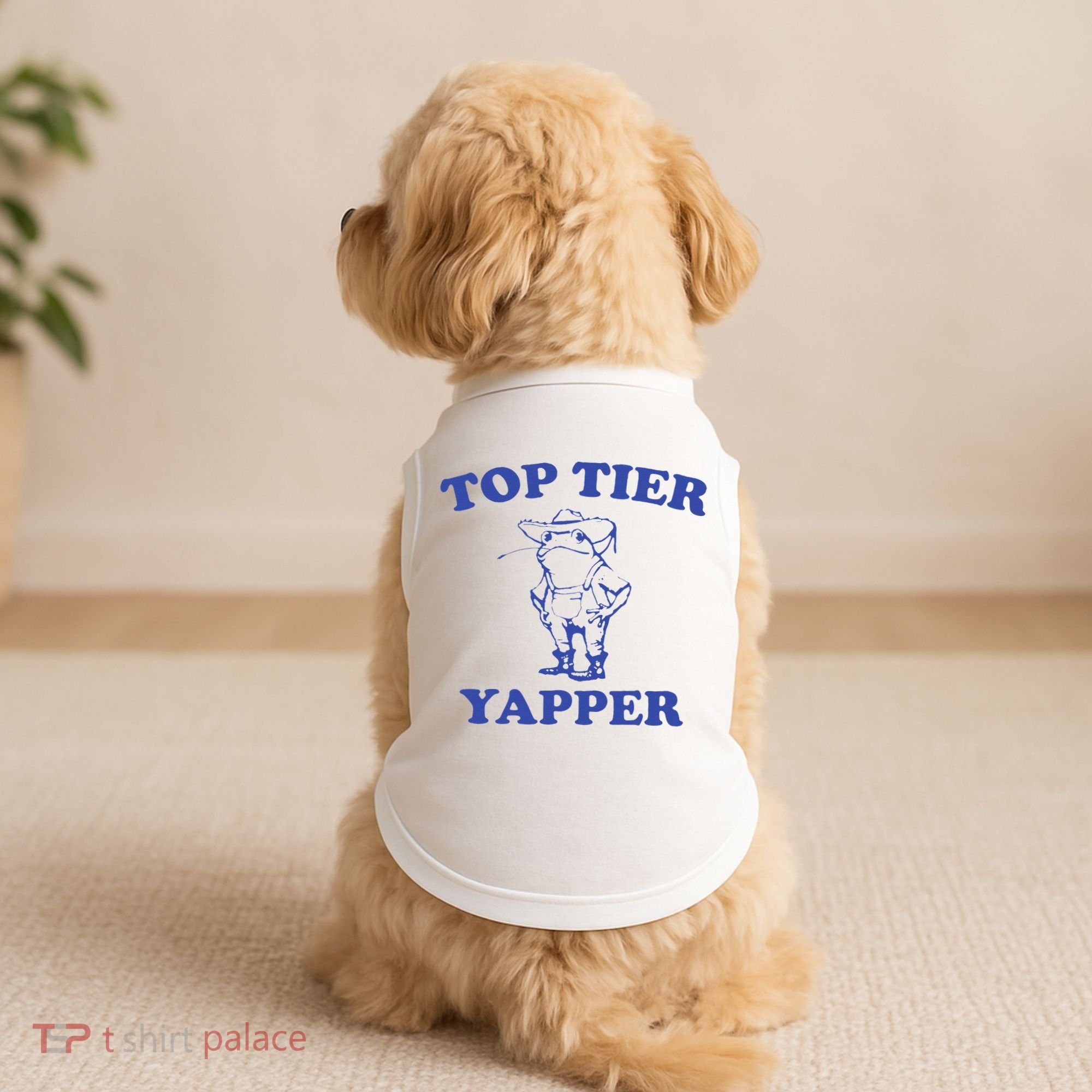 Funny Top Tier Yapper Funny Meme Cowboy Frog Yapping Quote Doggie Tank