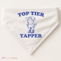 Funny Top Tier Yapper Funny Meme Cowboy Frog Yapping Quote USA-Made Doggie Bandana thumb 0