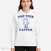 Funny Top Tier Yapper Funny Meme Cowboy Frog Yapping Quote Hoodie thumb 5