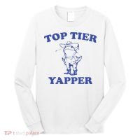 Funny Top Tier Yapper Funny Meme Cowboy Frog Yapping Quote Long Sleeve Shirt thumb 0