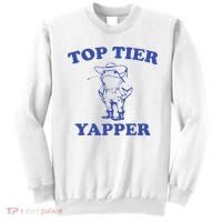 Funny Top Tier Yapper Funny Meme Cowboy Frog Yapping Quote Sweatshirt thumb 0
