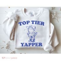 Funny Top Tier Yapper Funny Meme Cowboy Frog Yapping Quote Sweatshirt thumb 2