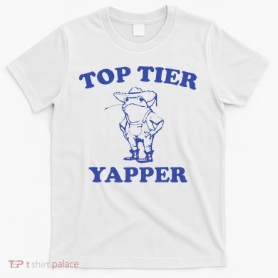 Funny Top Tier Yapper Funny Meme Cowboy Frog Yapping Quote T-Shirt