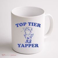Funny Top Tier Yapper Funny Meme Cowboy Frog Yapping Quote Coffee Mug thumb 1